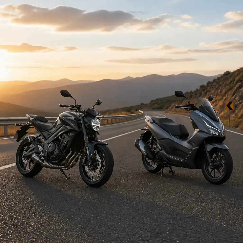 Naked vs scooter: qué moto de renting se adapta mejor a tu día a día en ciudad